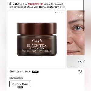 Fresh black tea eye cream
